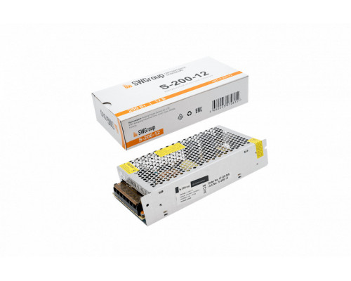 Заказать Блок питания для светодиодной ленты SWG S-200-12| VIVID-LIGHT.RU