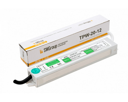 Оформить заказ Блок питания для светодиодной ленты SWG TPW-20-12| VIVID-LIGHT.RU