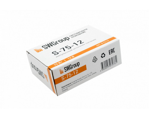 Купить Блок питания для светодиодной ленты SWG S-75-12| VIVID-LIGHT.RU