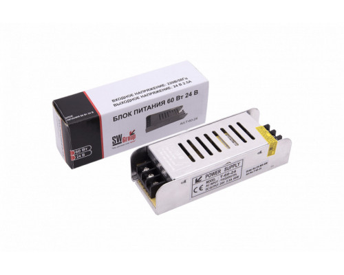Купить Блок питания для светодиодной ленты SWG T-60-24| VIVID-LIGHT.RU