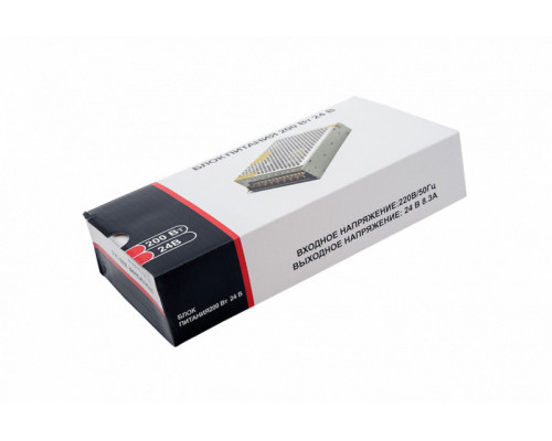 Оформить заказ Блок питания для светодиодной ленты SWG S-200-24| VIVID-LIGHT.RU