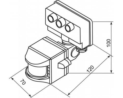 Сделать заказ Датчик движения 1200W 12m 120° белый, SEN15/LX02| VIVID-LIGHT.RU