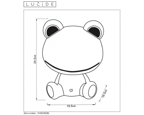 Купить Детская настольная лампа LUCIDE 71592/03/85| VIVID-LIGHT.RU