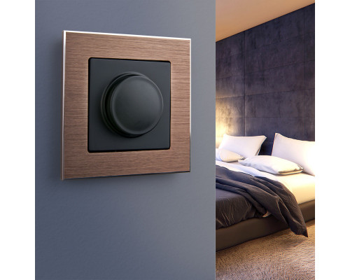 Оформить заказ W1142008/ Электроустановочные изделия - Диммер (черный матовый)| VIVID-LIGHT.RU