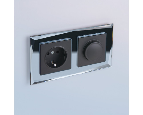 Оформить заказ W1142008/ Электроустановочные изделия - Диммер (черный матовый)| VIVID-LIGHT.RU