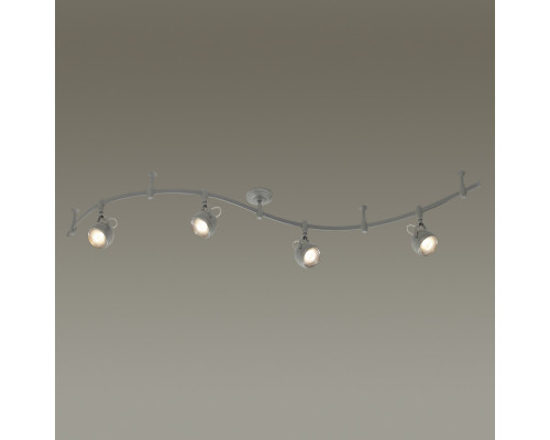 Заказать 3803/4TR MODERN ODL19 251 серый/металл Гибкий трек GU10 4*50W 2000х114х294 GRAFFITO ODEON LIGHT| VIVID-LIGHT.RU