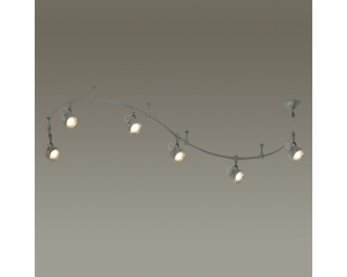Купить 3803/6TR MODERN ODL19 251 серый/металл Гибкий трек GU10 6*50W 3000х114х294 GRAFFITO ODEON LIGHT| VIVID-LIGHT.RU