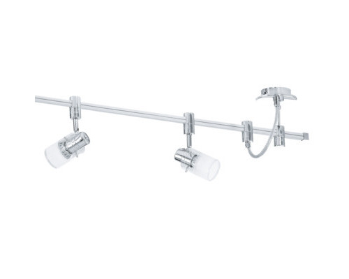 Заказать 93358 Светодиод. трековая система освещения VILANOVA, 5х5W (GU10), L2000, хром/алюминий/стекло EGLO| VIVID-LIGHT.RU