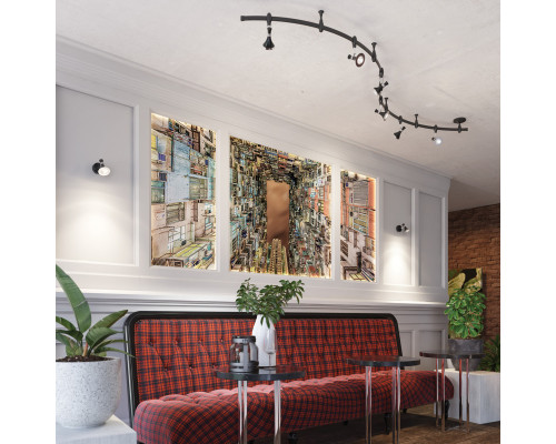 Купить 3805/42TL L-VISION ODL19 255 черный/металл Гибкий трек LED 42W 3180Лм 3000К 3000х111х260 GONZAGO ODEON LIGHT| VIVID-LIGHT.RU