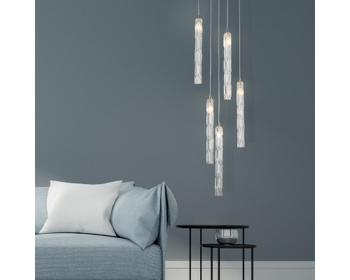 Сделать заказ Каскадная люстра Eurosvet 50381/5 хром| VIVID-LIGHT.RU