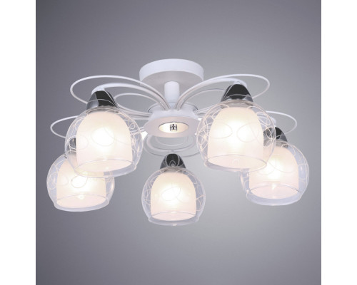 Купить Люстра на штанге ARTE Lamp A7585PL-5WH| VIVID-LIGHT.RU