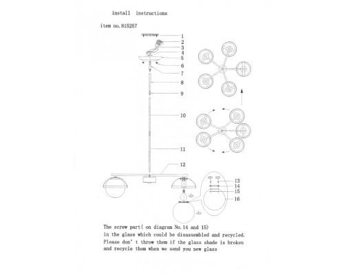 Сделать заказ Люстра на штанге Lightstar 815257| VIVID-LIGHT.RU