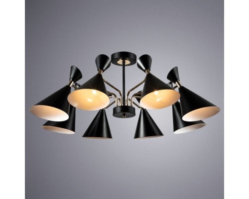 Оформить заказ Люстра на штанге ARTE Lamp A2711PL-8BK| VIVID-LIGHT.RU