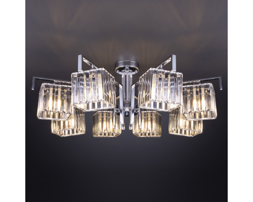 Оформить заказ Люстра на штанге Eurosvet 10117/8 хром/прозрачный хрусталь Strotskis| VIVID-LIGHT.RU