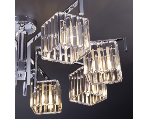Оформить заказ Люстра на штанге Eurosvet 10117/8 хром/прозрачный хрусталь Strotskis| VIVID-LIGHT.RU