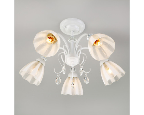 Сделать заказ Люстра на штанге Eurosvet 30155/5 белый| VIVID-LIGHT.RU