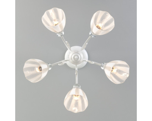 Сделать заказ Люстра на штанге Eurosvet 30155/5 белый| VIVID-LIGHT.RU