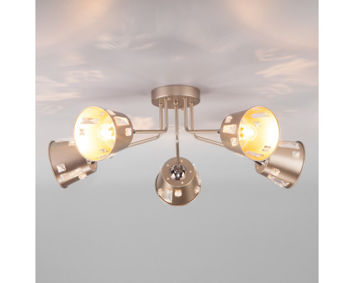 Купить Люстра на штанге Eurosvet 70105/5 шампань| VIVID-LIGHT.RU