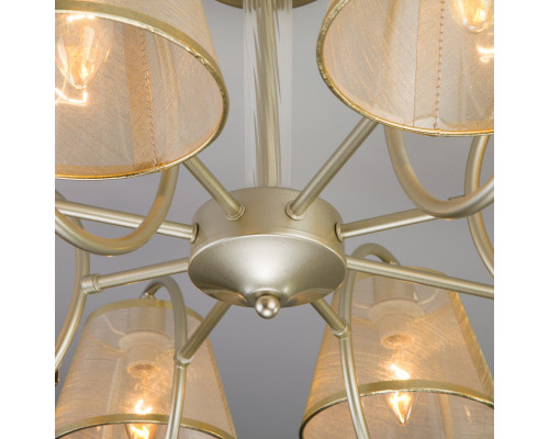 Оформить заказ Люстра на штанге Eurosvet 60093/8 перламутровое золото| VIVID-LIGHT.RU