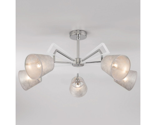 Оформить заказ Люстра на штанге Eurosvet 60082/5 хром| VIVID-LIGHT.RU