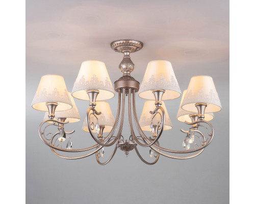 Сделать заказ Люстра на штанге Eurosvet 60069/8 серебро| VIVID-LIGHT.RU