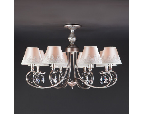 Сделать заказ Люстра на штанге Eurosvet 60069/8 серебро| VIVID-LIGHT.RU