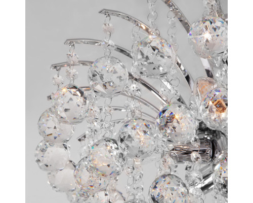 Оформить заказ Люстра на штанге Eurosvet 3299/6 хром/прозрачный хрусталь Strotskis| VIVID-LIGHT.RU