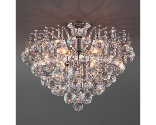 Оформить заказ Люстра на штанге Eurosvet 3299/6 хром/прозрачный хрусталь Strotskis| VIVID-LIGHT.RU