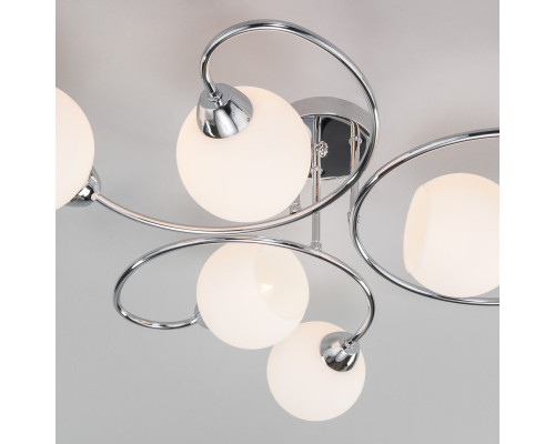 Оформить заказ Люстра на штанге Eurosvet 30136/6 хром| VIVID-LIGHT.RU