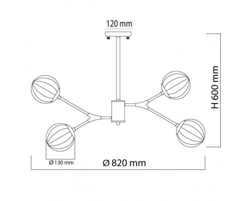 Купить Люстра на штанге DeMarkt 605016108| VIVID-LIGHT.RU