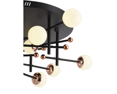 Купить Люстра на штанге Natali Kovaltseva LED LAMPS 81344 GOLD BLACK| VIVID-LIGHT.RU