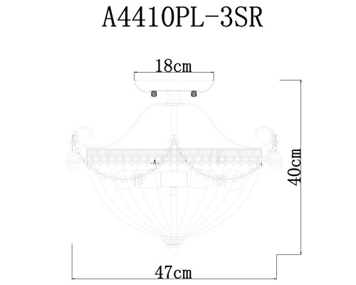 Оформить заказ Люстра на штанге ARTE Lamp A4410PL-3SR| VIVID-LIGHT.RU
