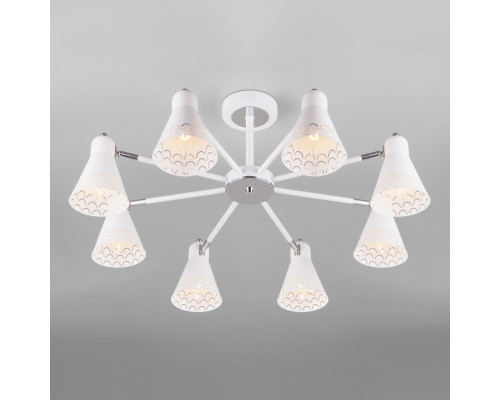 Оформить заказ Люстра на штанге Eurosvet 70100/8 белый| VIVID-LIGHT.RU