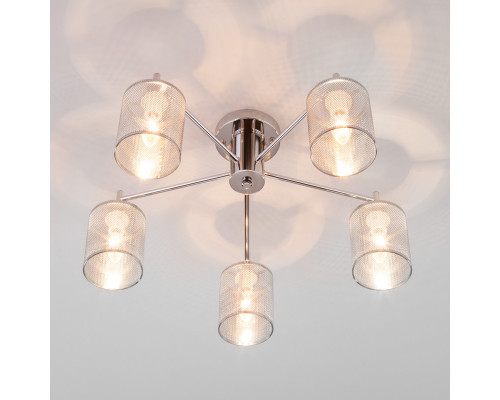 Купить Люстра на штанге Eurosvet 70109/5 хром| VIVID-LIGHT.RU