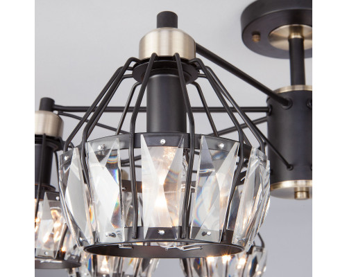 Купить Люстра на штанге Eurosvet 70075/8 черный| VIVID-LIGHT.RU