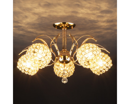 Сделать заказ Люстра на штанге Eurosvet 7777/5 золото| VIVID-LIGHT.RU