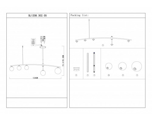 Сделать заказ Люстра на штанге ST-Luce SL1208.302.05| VIVID-LIGHT.RU