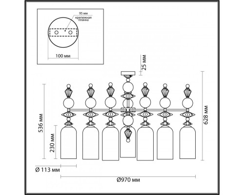 Оформить заказ Люстра на штанге Odeon Light 4855/7C| VIVID-LIGHT.RU