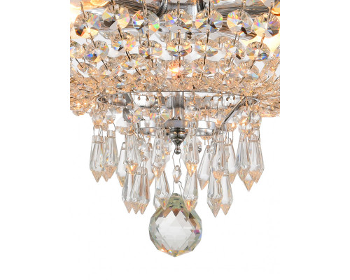 Купить Люстра на штанге Natali Kovaltseva ROCOCO 81407/4C CHROME| VIVID-LIGHT.RU