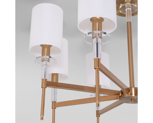 Сделать заказ Люстра на штанге Eurosvet 60132/8 латунь| VIVID-LIGHT.RU