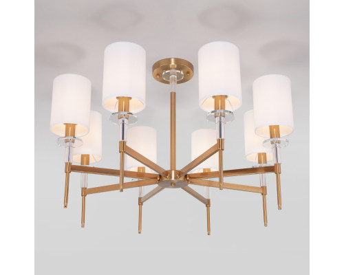 Сделать заказ Люстра на штанге Eurosvet 60132/8 латунь| VIVID-LIGHT.RU