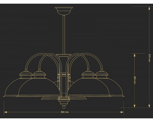 Оформить заказ Люстра на штанге Kutek LID-ZW-5(N)| VIVID-LIGHT.RU