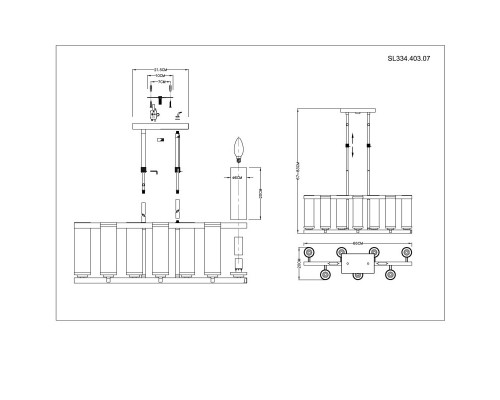 Купить Люстра на штанге ST-Luce SL334.403.07| VIVID-LIGHT.RU
