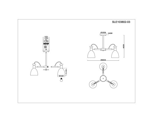 Сделать заказ Люстра на штанге Evoluce SLE103802-03| VIVID-LIGHT.RU