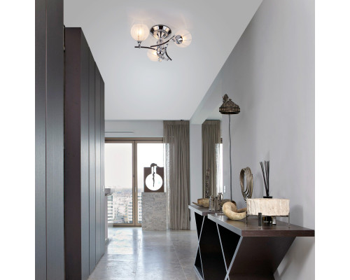 Оформить заказ Люстра на штанге Eurosvet 3353/3 хром/белый| VIVID-LIGHT.RU