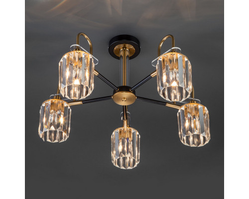 Оформить заказ Люстра на штанге Eurosvet 70090/5 черный| VIVID-LIGHT.RU