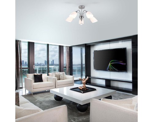 Оформить заказ Люстра на штанге Eurosvet 30149/5 хром| VIVID-LIGHT.RU