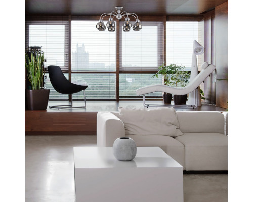 Заказать Люстра на штанге Eurosvet 30148/8 серебро| VIVID-LIGHT.RU