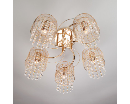 Заказать Люстра на штанге Eurosvet 30137/5 золото| VIVID-LIGHT.RU