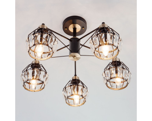 Сделать заказ Люстра на штанге Eurosvet 70075/5 черный| VIVID-LIGHT.RU